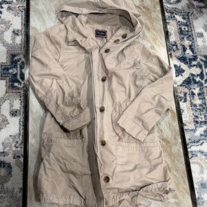 Love Tree Womens Beige Hooded Raincoat